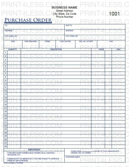 General P-2542 Purchase Order - Click Image to Close
