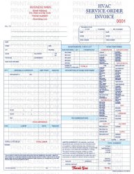 HVAC P-6501 Service Order